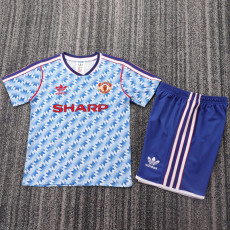 1990-1992 Man Utd Away Kids Retro Soccer Jersey
