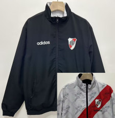 1996-1997 River Plate Black & White Retro Double Sided Windbreaker (双面风衣)