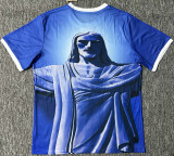 25-26 Brazil Blue Special Edition Fans Soccer Jersey (基督像)