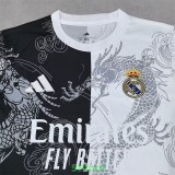 25-26 RMA White Black Special Edition Fans Training Shirts (龙纹)