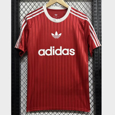 2025 AD Casual Red Fans Training shirts (三叶草)