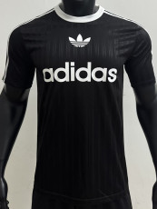 2025 AD Casual Black Player Version Training shirts (三叶草)