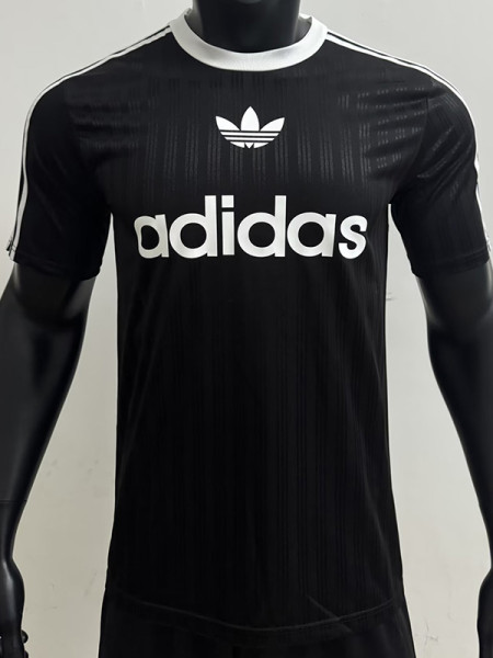 2025 AD Casual Black Player Version Training shirts (三叶草)