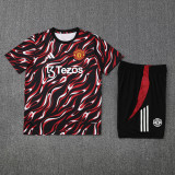 25-26 Man Utd Black red Training Short Suit
