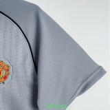 2007-2008 Man Utd Grey Goalkeeper Retro Soccer Jersey