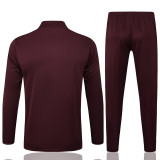 25-26 Bayern Deep Red Half Pull Tracksuit #B2512(半拉链)