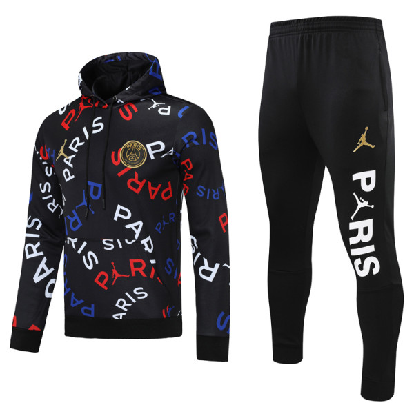 25-26 PSG Black Hoodie Tracksuit (卫衣套装)