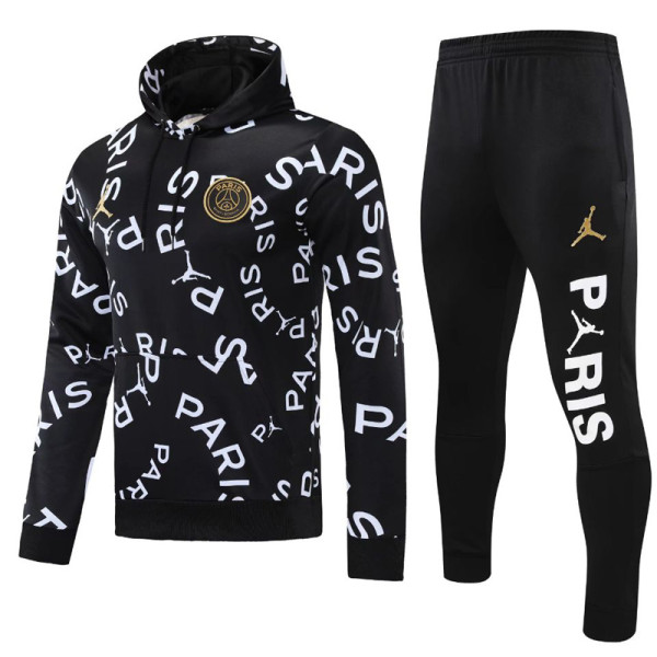 25-26 PSG Black Hoodie Tracksuit (卫衣套装)