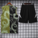 25-26 RMA Black brown Tank top and shorts suit