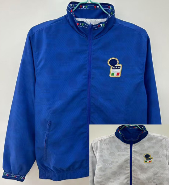 1994 Italy Blue & White Retro Double Sided Windbreaker (双面风衣)