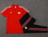 25-26  Man Utd Red Short shirts and Long trousers Suit #C2506