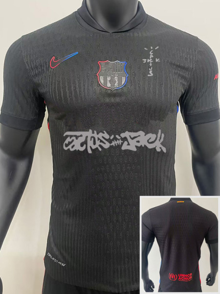 24-25 BAR Away Limited Edition Player Version Soccer Jersey (Print Cactus Jack)灰