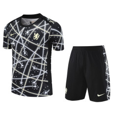 25-26 CHE Grey Black Training Short Suit