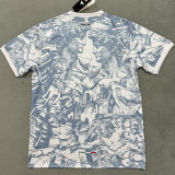 24-25 Italy Grey White Special Edition Fans Soccer Jersey (Print Personalized AD)