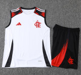 25-26 Flamengo White Tank top and shorts suit #D2560
