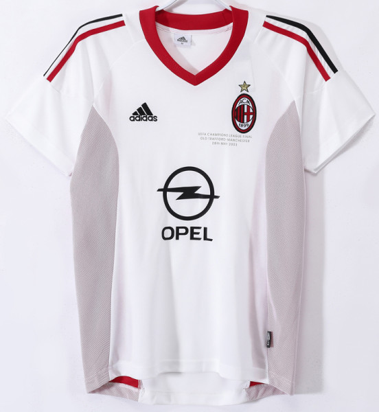 2002-2003 ACM Away Retro Soccer Jersey (带决赛字)