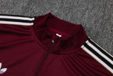 25-26 Ajax Jujube red Half Pull Tracksuit #B2540(半拉链)