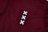 25-26 Ajax Jujube red Half Pull Tracksuit #B2540(半拉链)