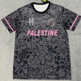 25-26 Palestina FC Grey Black Training shirts (英文广告)