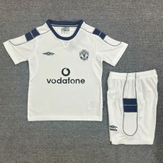 2000-2001 Man Utd Away Kids Retro Soccer Jersey
