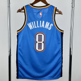 22-23 OKC Thunder WILLIAMS #8 Blue Top Quality Hot Pressing NBA Jersey