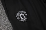 25-26 Man Utd Grey purple Short shirts and Long trousers Suit #C2537