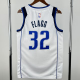 22-23 Dallas Mavericks FLAGG #32 White Top Quality Hot Pressing NBA Jersey(V领)