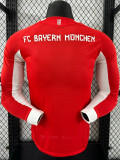 25-26 Bayern Home Long Sleeve Player Version Soccer Jersey (长袖球员)