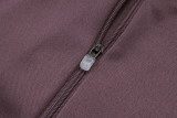 25-26 Man Utd Grey purple Half Pull Tracksuit #B2550(半拉链)