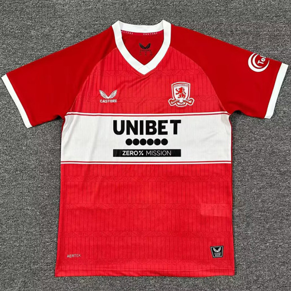 25-26 Middlesbrough Home Fans Soccer Jersey
