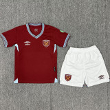 25-26 West Ham Home Kids Soccer Jersey