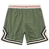 A2503 AJ Pink green Casual Short Pants #粉绿色