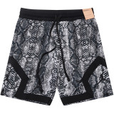 C2448 AJ Black Casual Short Pants #蛇纹迷彩