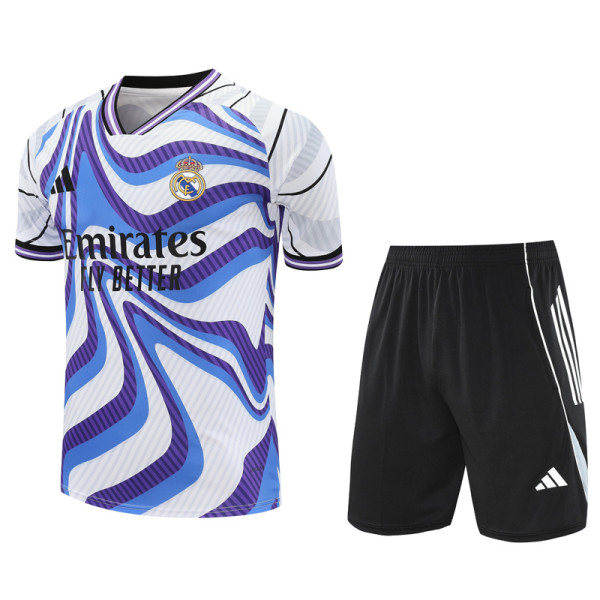 25-26 RMA White blue Training Short Suit