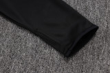 25-26 JUV Black Half Pull Tracksuit #B2557(半拉链)