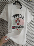 25-26 Portugal Champion White High Quality Casual T-Shirt