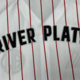 25-26 River Plate White Casual Edition Baseball Jersey