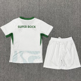 25-26 Sporting Lisbon White Kids Soccer Jersey