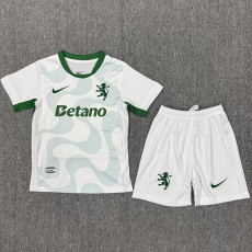 25-26 Sporting Lisbon White Kids Soccer Jersey