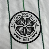 25-26 Celtic White Green Casual Edition Baseball Jersey