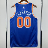 22-23 KNICKS CLARKSON #00 Blue Top Quality Hot Pressing NBA Jersey