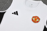 25-26 Man Utd White Tank top and shorts suit