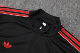 25-26 Man Utd Black Half Pull Tracksuit #B2506(半拉链)