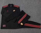 25-26 Man Utd Black Half Pull Tracksuit #B2506(半拉链)