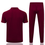25-26 ARS Jujube red Short shirts and Long trousers Suit #C2558