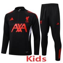 25-26 LIV Black Kids Half Pull Tracksuit #E2535(童装)(半拉链)