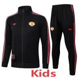 25-26 Man Utd Black Kids Jacket Tracksuit #E2514(童装)