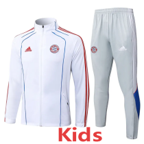 25-26 Bayern White Kids Jacket Tracksuit #E2585(童装)