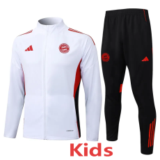 25-26 Bayern White Kids Jacket Tracksuit #E2595(童装)