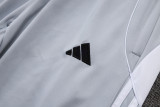 25-26 RMA White grey Half Pull Tracksuit #B2555(半拉链)
